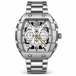 FOBRAS Premium Stainless Steel Chronograph Men’s Watch – White & Silver