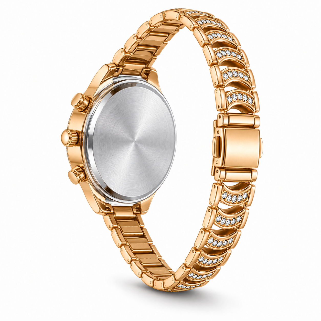 Women's Luxury Crystal Dial Quartz Watch with Metal Bracelet