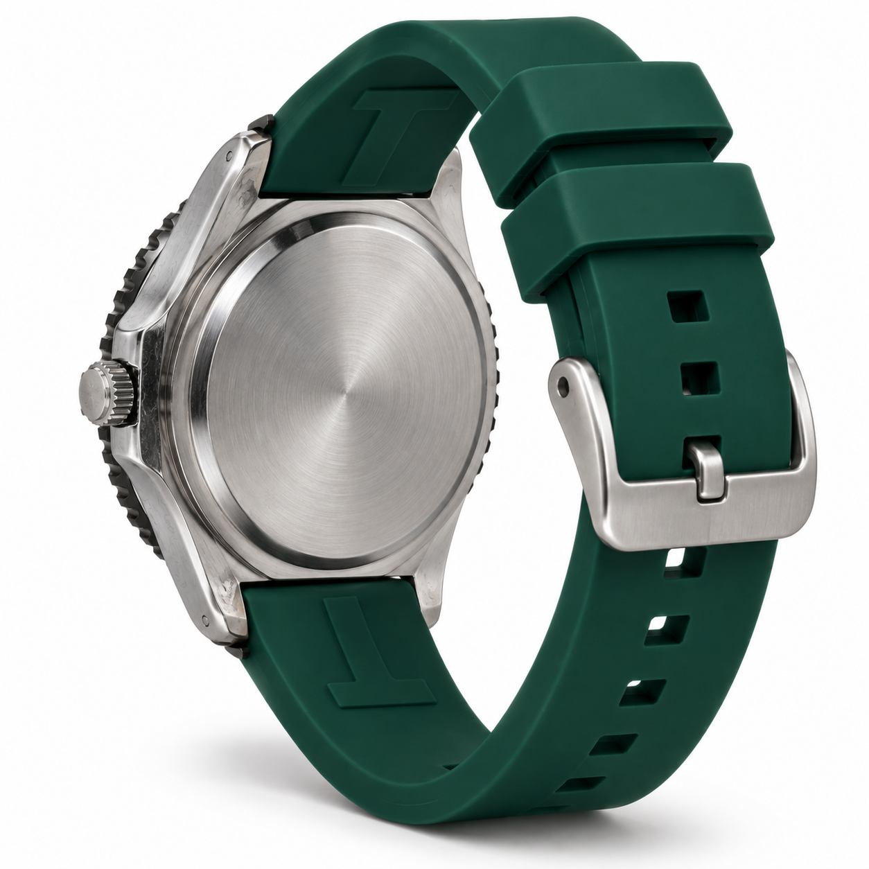 Green Luxury Style Men's Analog Watch with Silicone Strap